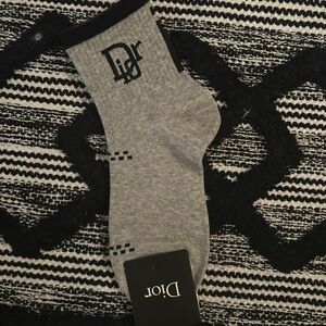 Dior Black and Gray Casual Men's Socks